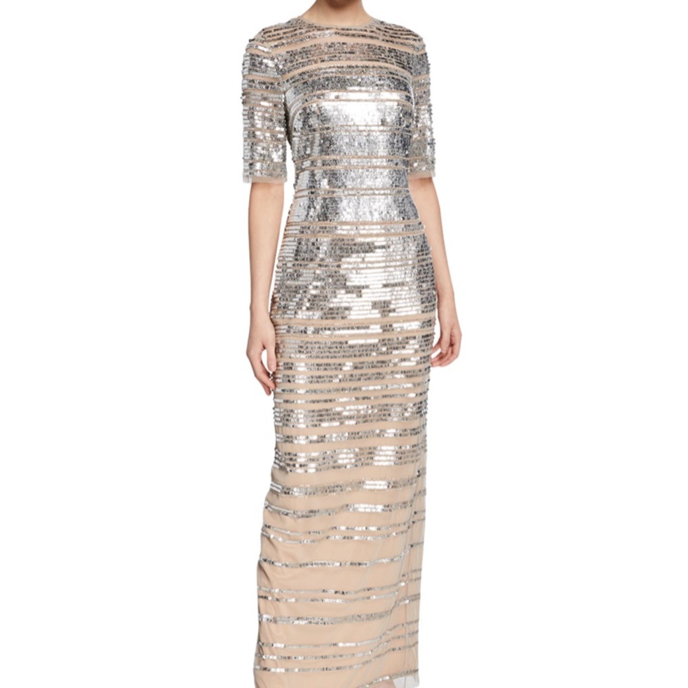 Aidan mattox beaded ombre gown new with tags